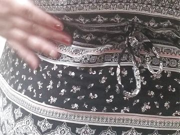 Filling my pussy with a steel wand and black dildo