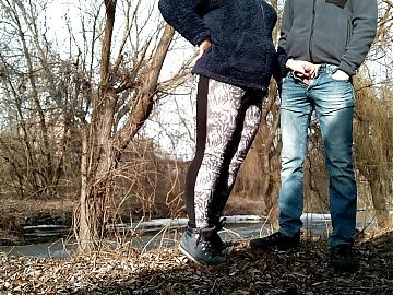 Mother-in-law sucks dick in nature like a vacuum cleaner