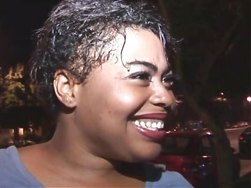 Pretty and Chunky Black Babe Gets Her Brains Fucked Out in Doggy Style Fuck Session